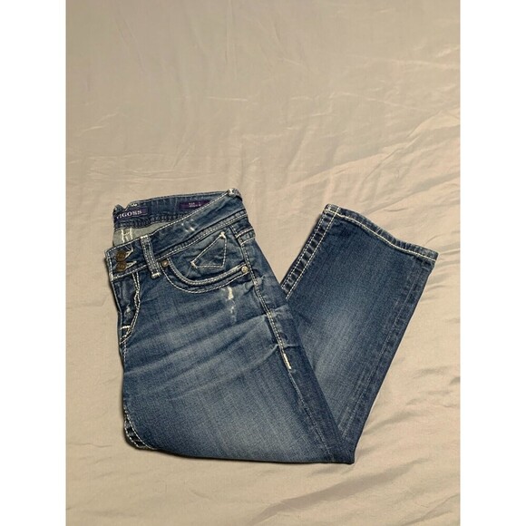 Vigoss Blue Silver Capri Pants with Contrast Stitching Size 1 - Picture 9 of 15